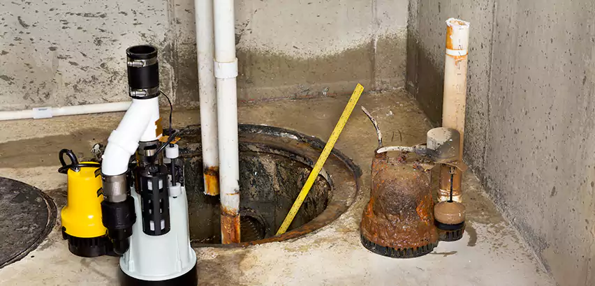 Installing Sump Pump in Finished Basement in Rocky Point, NY